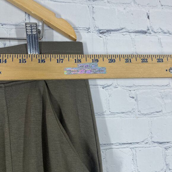 Cable & Gauge Womens Plus 1X Tapared Crop Pants Green Pull On Comfort Stretch - Picture 7 of 12